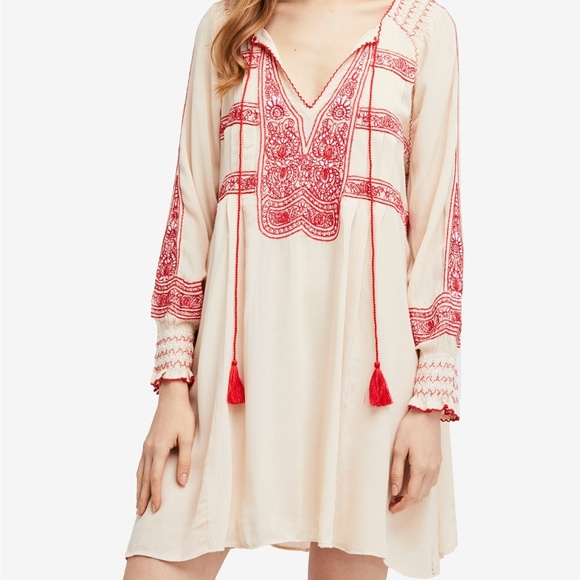 Free People Dresses & Skirts - Free People Wind Willow Mini Peasant Dress, NWOT